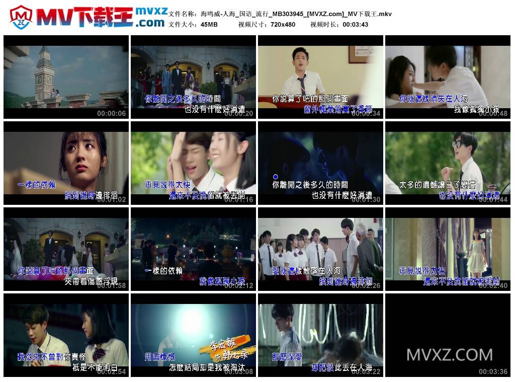 海鸣威-人海_国语_流行_MB303945